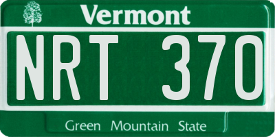 VT license plate NRT370