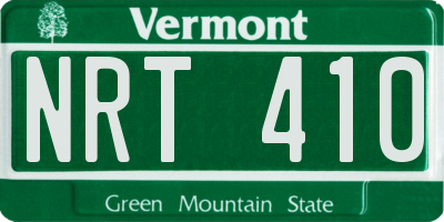 VT license plate NRT410