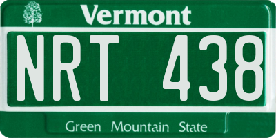 VT license plate NRT438