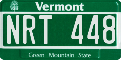 VT license plate NRT448