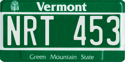 VT license plate NRT453