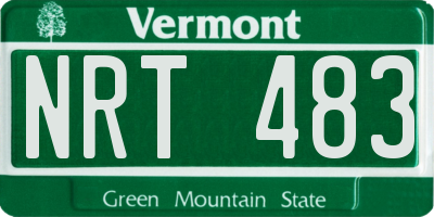 VT license plate NRT483