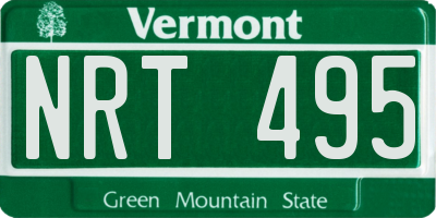 VT license plate NRT495