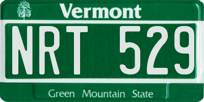 VT license plate NRT529