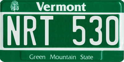 VT license plate NRT530