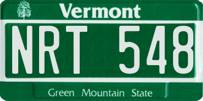 VT license plate NRT548