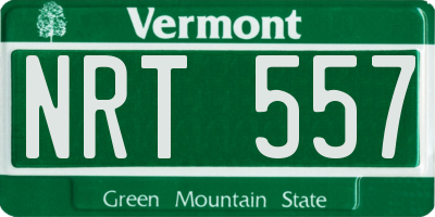 VT license plate NRT557