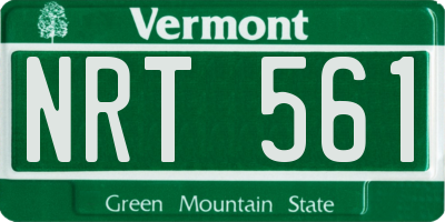 VT license plate NRT561