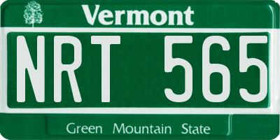 VT license plate NRT565