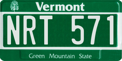 VT license plate NRT571