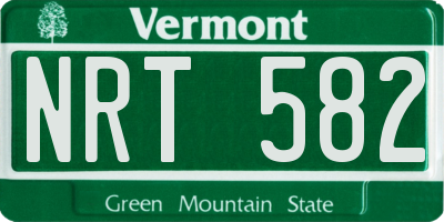 VT license plate NRT582