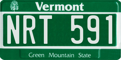 VT license plate NRT591