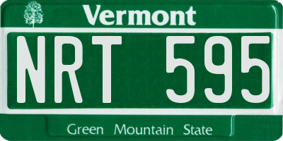 VT license plate NRT595