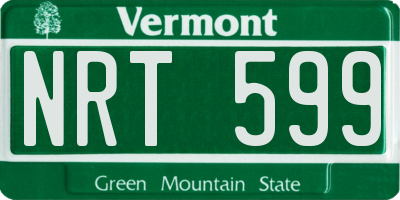 VT license plate NRT599