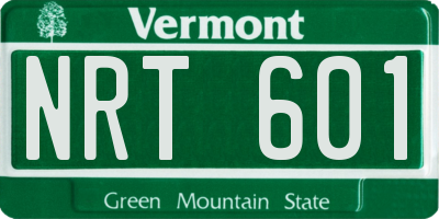 VT license plate NRT601
