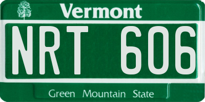 VT license plate NRT606