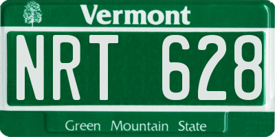 VT license plate NRT628