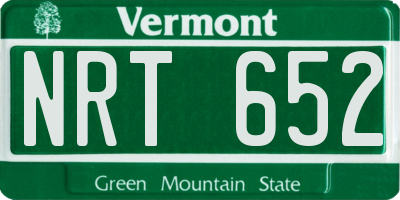 VT license plate NRT652
