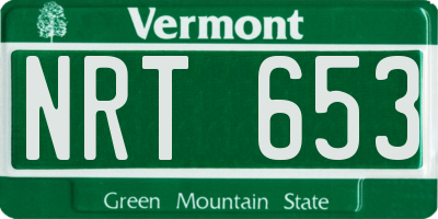 VT license plate NRT653