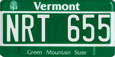 VT license plate NRT655