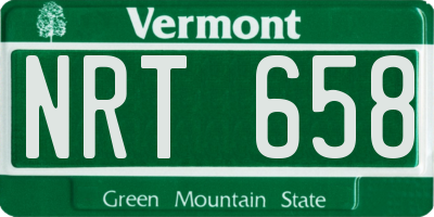 VT license plate NRT658