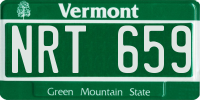 VT license plate NRT659
