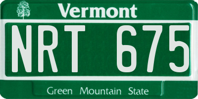 VT license plate NRT675