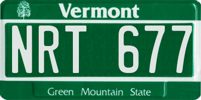 VT license plate NRT677