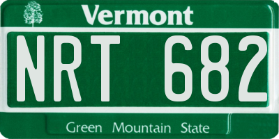 VT license plate NRT682