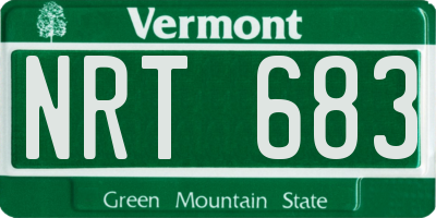 VT license plate NRT683