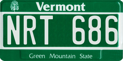 VT license plate NRT686