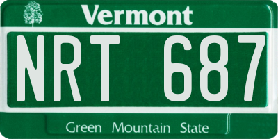 VT license plate NRT687