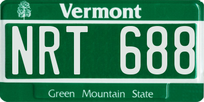VT license plate NRT688