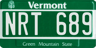 VT license plate NRT689