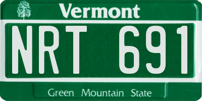 VT license plate NRT691