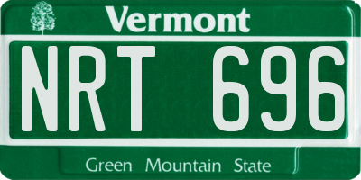 VT license plate NRT696