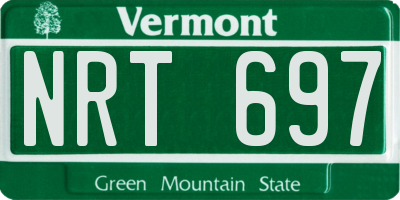 VT license plate NRT697