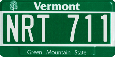VT license plate NRT711