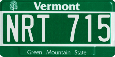 VT license plate NRT715