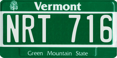 VT license plate NRT716