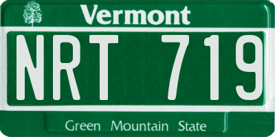 VT license plate NRT719