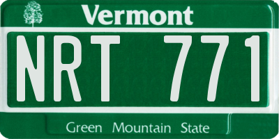 VT license plate NRT771