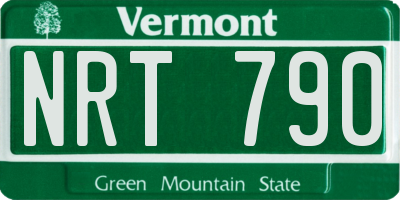 VT license plate NRT790