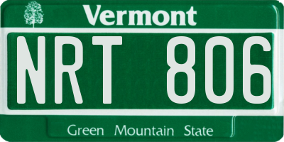 VT license plate NRT806