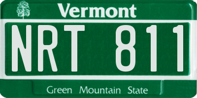 VT license plate NRT811