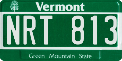 VT license plate NRT813
