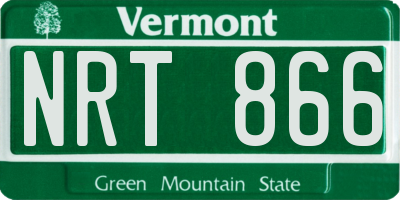 VT license plate NRT866