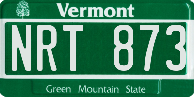 VT license plate NRT873