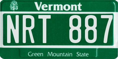 VT license plate NRT887