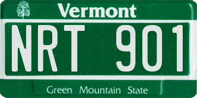 VT license plate NRT901